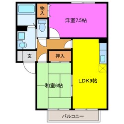 ゼファーＡの物件間取画像